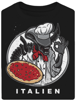 Italien unisex túlméretezett póló Black