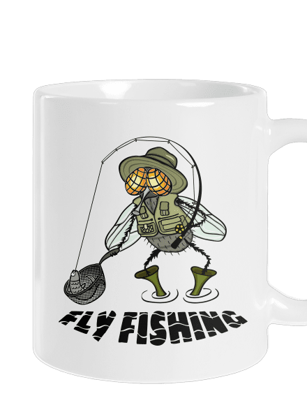 Fly fishing hagyományos bögre White