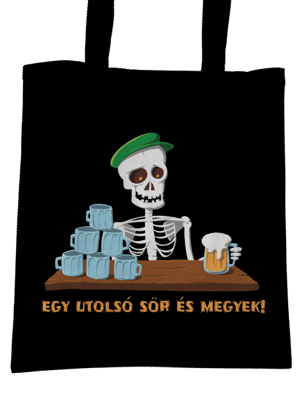 Egy utolsó sör és megyek táska Black