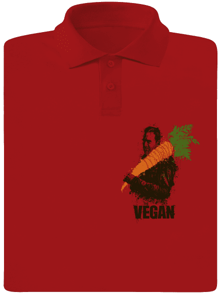 Vegán férfi pólóingek Red Mal