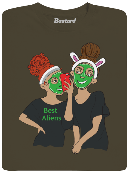 Best aliens férfi hosszú ujjú póló Urban Khaki