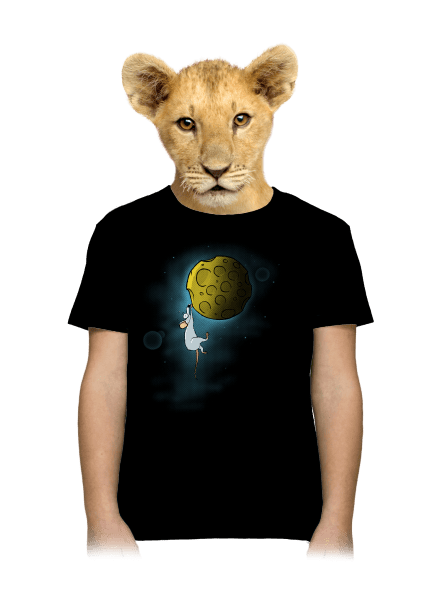 Moon cheese gyerek póló Black