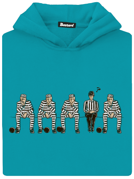 Nem bűnös gyerek kenguruzsebes pulóver Hawaiian Blue