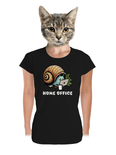 Sneka home office prémium női póló Black