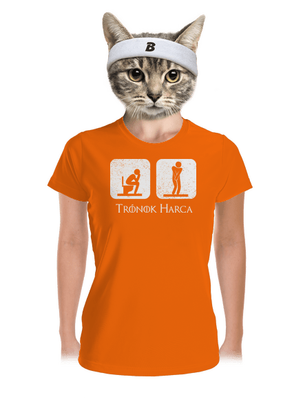 Trónok Harca női sportpóló Neon Orange