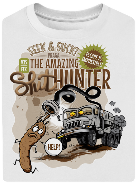 Shithunter unisex túlméretezett póló White