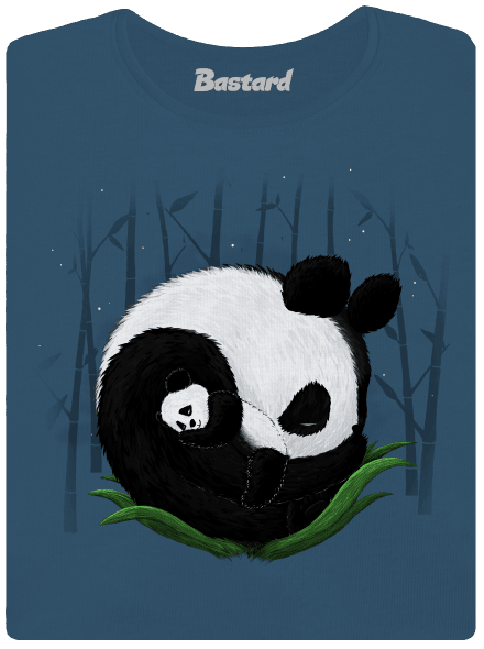 Két alvó panda prémium női póló Petrol Blue