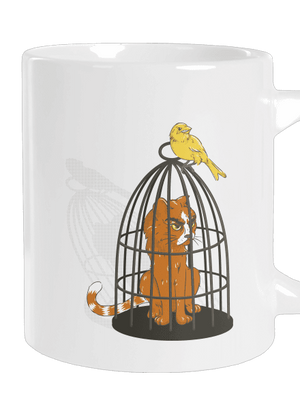 Madár bosszúja nagy bögre White