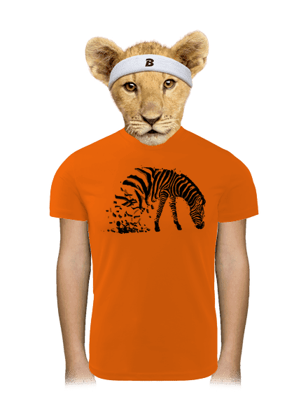 Zebra szerelem gyerek sport póló Neon Orange