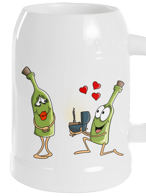 A bor szeretete söröskorsó White