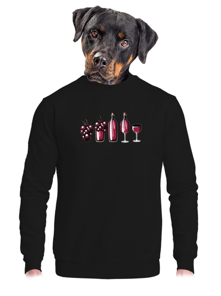 A vörösbor evolúciója unisex crewneck Black