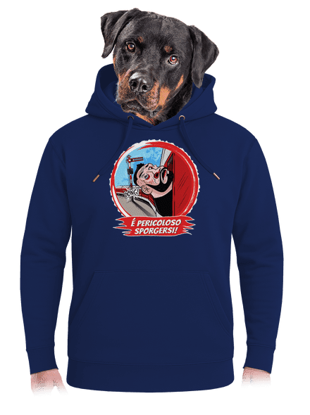 É pericoloso sporgersi unisex prémium pulóver Navy