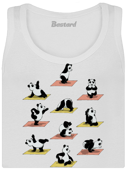 Panda jóga klasszikus női trikó White