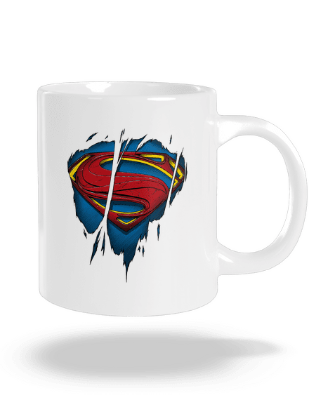Superman Inside nagy bögre White