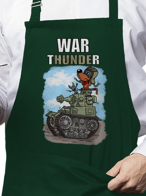 War Hunde kötény Bottle Green