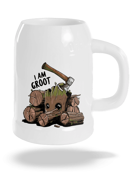 I Am Groot söröskorsó White