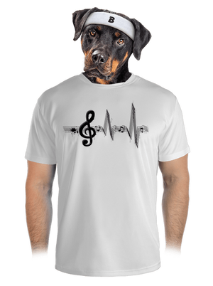 A zene az életem férfi sportpóló White