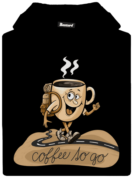 Coffee to go gyerek kenguruzsebes pulóver Black
