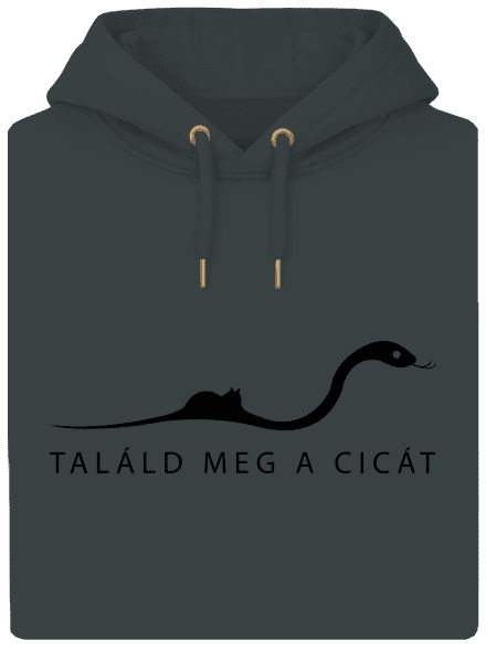 Találd meg a cicát unisex prémium pulóver Charcoal