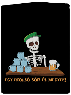 Egy utolsó sör és megyek cipzáras női pulóver Black