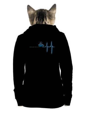 Coffee help cipzáras női pulóver Black