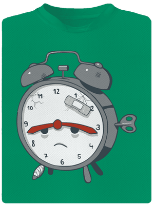 Ébresztőóra gyerek sport póló Kelly Green Mal