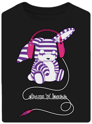 Drum and bass unisex túlméretezett póló Black