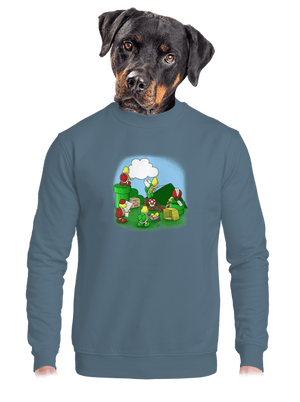 Hogyan építsünk fel egy új szintet unisex crewneck Nordic Blue