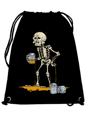 Csontváz és sör hátizsák Black