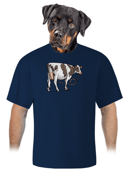 Cow drink unisex túlméretezett póló Midnight Blue