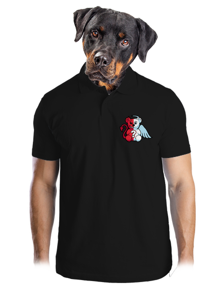 Angyal vagy ördög férfi pólóingek Black