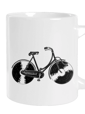 Forgótányér kerék nagy bögre White