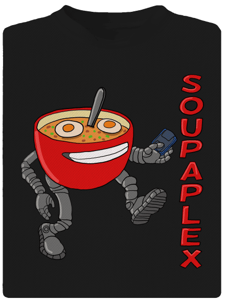 Soupaplex férfi sportpóló Black