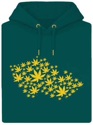 Ganja country unisex prémium pulóver Emerald Green