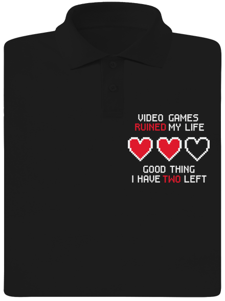 Video games férfi pólóingek Black