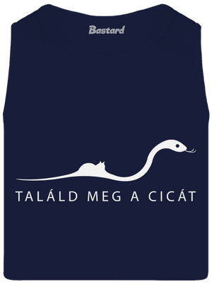 Találd meg a cicát férfi trikó French Navy