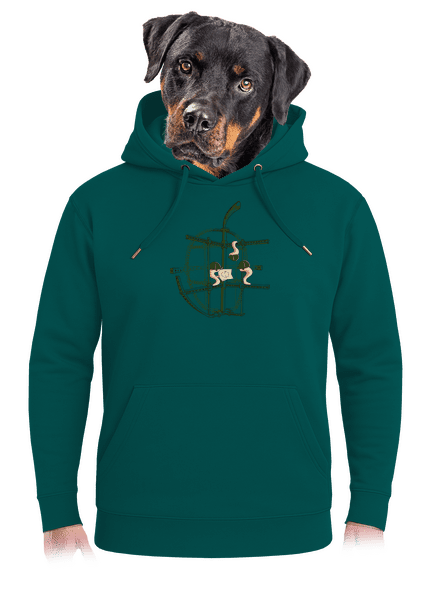 Alma unisex prémium pulóver Emerald Green