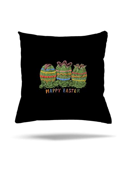 Happy easter párna Black