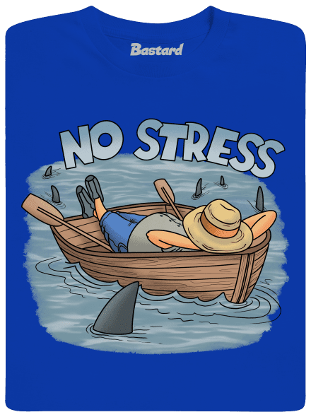 No stress férfi hosszú ujjú póló Royal Blue
