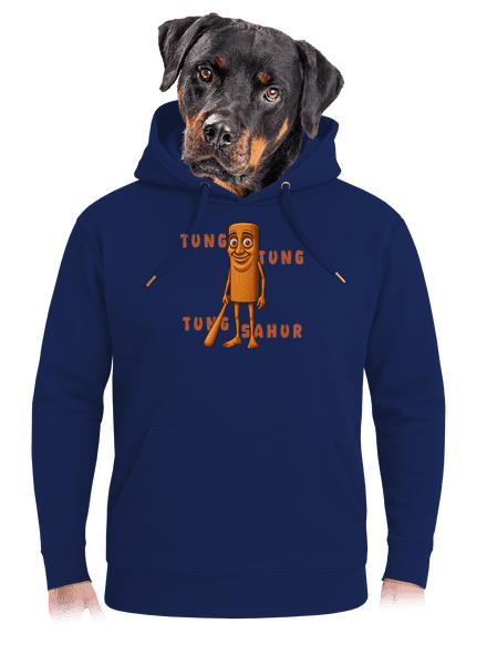 Tung Tung Tung Sahur – Italian Brainrot unisex prémium pulóver Navy