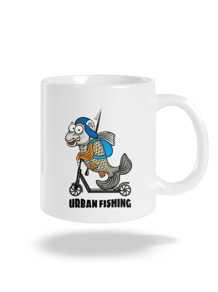 Urban fishing hagyományos bögre White