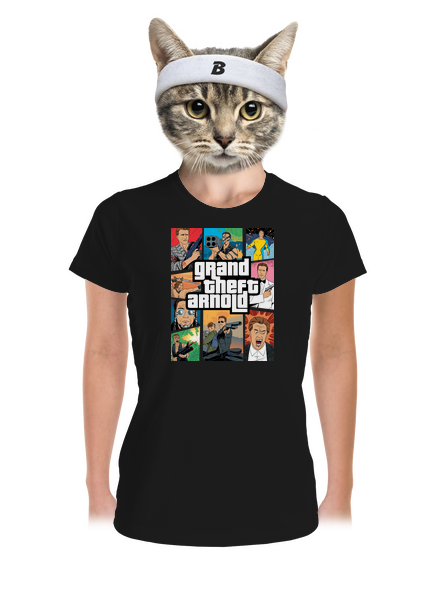 Grand Theft Arnold női sportpóló Black