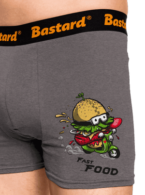 Fast Food boxeralsó Gray Melange