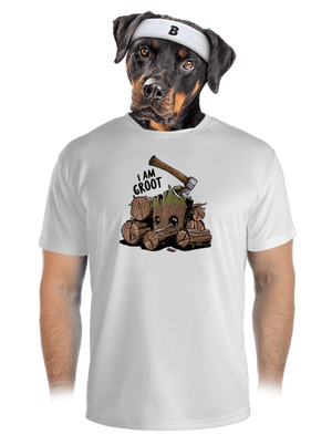 I Am Groot férfi sportpóló White