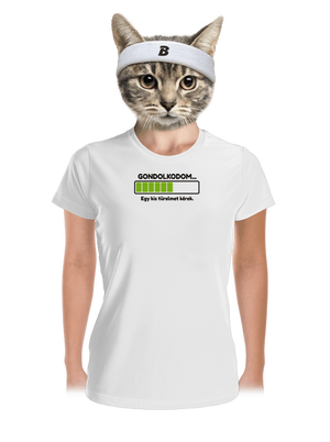 Gondolkodom női sportpóló White