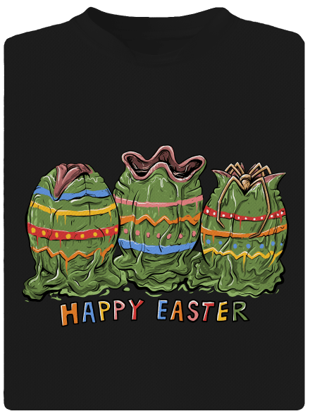 Happy easter gyerek sport póló Black