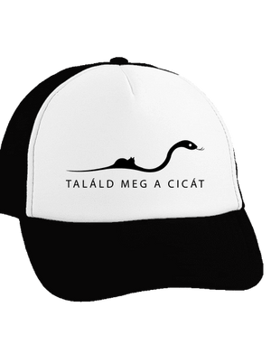 Találd meg a cicát teherautós sapka Black cap