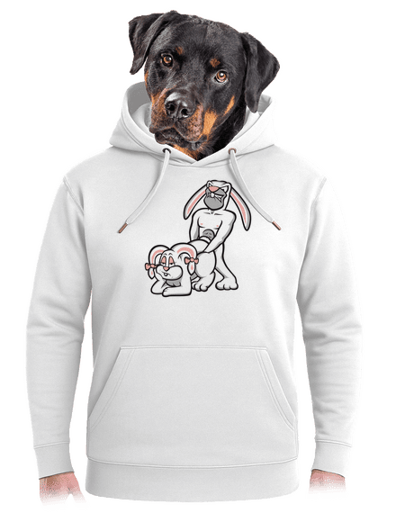 Rabbits unisex prémium pulóver Snowwhite