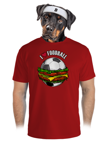 Foodball férfi sportpóló Red Mal