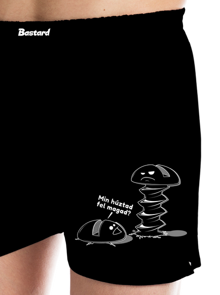 Felhúzva férfi alsó nadrág Black